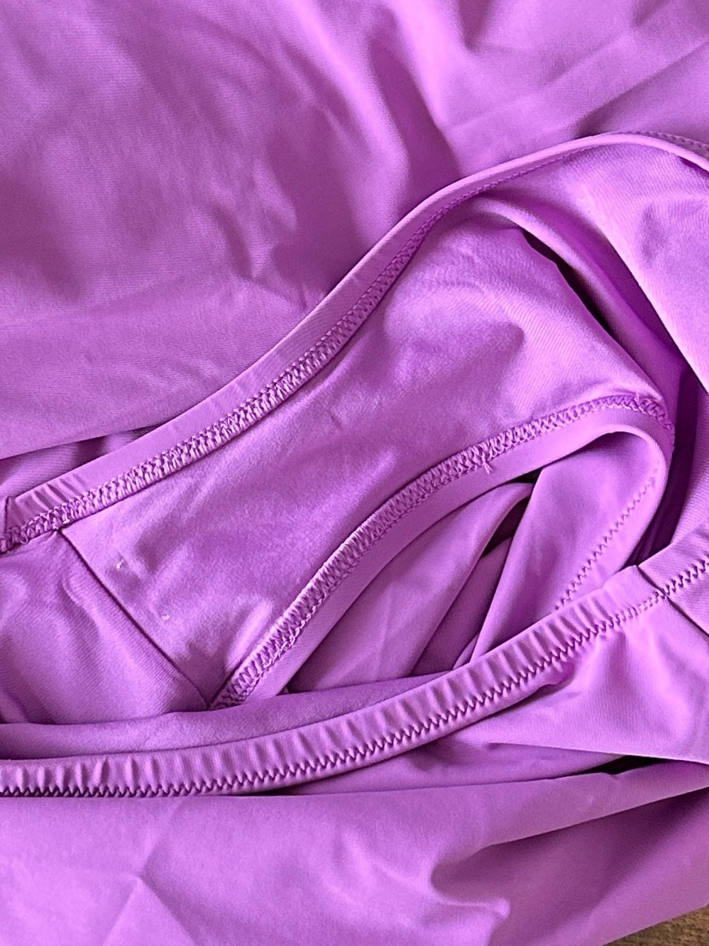 J. Crew Gemma Ruched Bandeau One-Piece Swimsuit Convertible Pink Lavender Size 6 - Picture 5 of 5